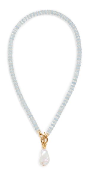 Lizzie Fortunato Pearl Isle Necklace In Mist Blue One Size