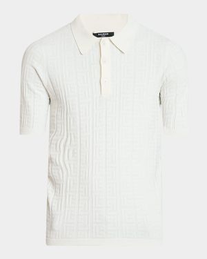 Men's Tonal Monogram Knit Polo Shirt