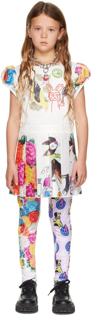 Chopova Lowena SSENSE Exclusive Kids White Bird & Floral Dress