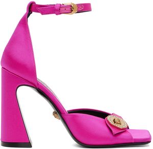 Versace Pink Medusa Heeled Sandals