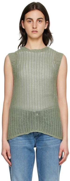 rag & bone Green Riley Tank Top
