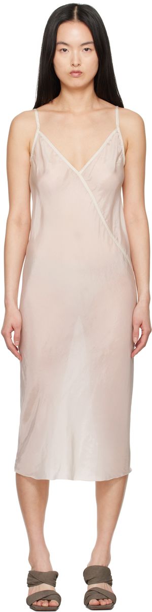 Rick Owens Off-White Hollywood Slip Midi Dress