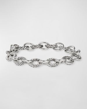Oval Link Chain Bracelet in Silver, 10mm