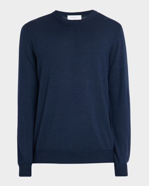 Men's Wool Knit Classic-Fit Crewneck Sweater