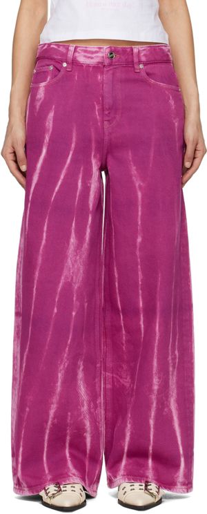 GANNI Purple Overdyed Heavy Denim Marri Jeans
