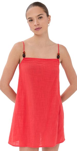 STAUD Laura Mini Dress Flame XL