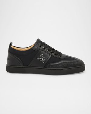 Men's Retero Canvas and Leather Low-Top Sneakers