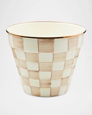Mocha Check Extra Large Garden Pot
