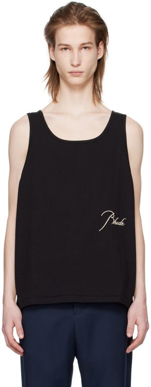 Rhude SSENSE Exclusive Black Tank Top