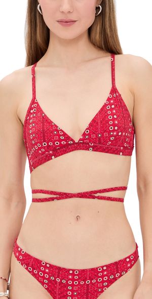 Isabel Marant Solange Bikini Top Red 44