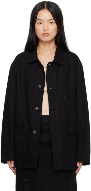 LEMAIRE Black Heavy Denim Jacket
