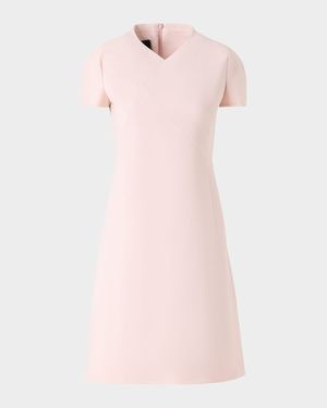 Double-Face Cotton-Silk A-Line Dress
