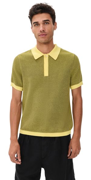 ÁWET Girma Knit Polo Yellow M