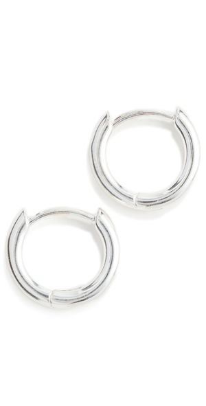Madewell Demi Skinny Huggie Hoops Silver One Size