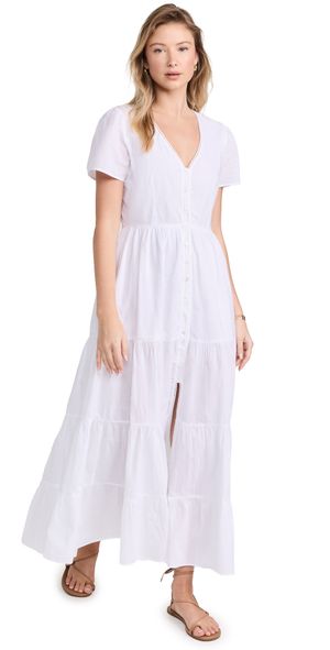 Playa Lucila Button Maxi Dress White M