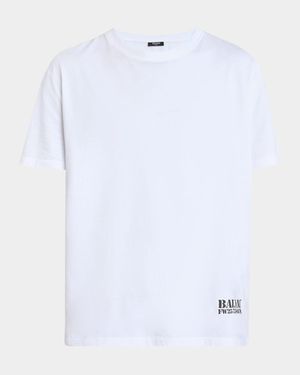 Men's Logo Stamp Cotton T-Shirt