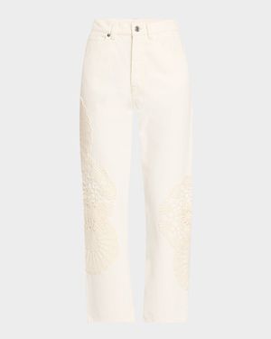 The Crochet Vertical Crop Jeans