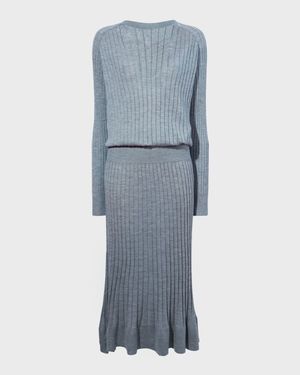 Eden Superfine Merino Wool and Silk Knit Dress