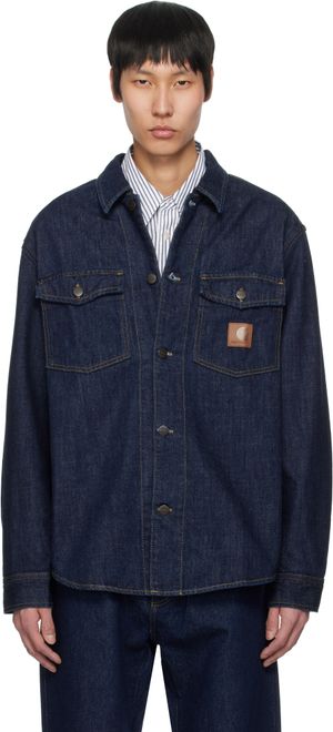 Carhartt Work In Progress Blouson Lincoln bleu en denim