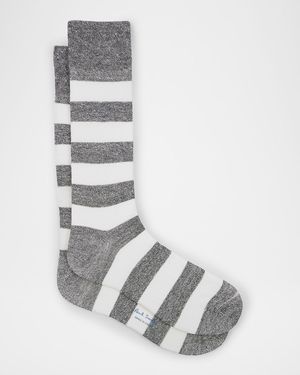 Men's Barry Thick Stripe Crew Socks