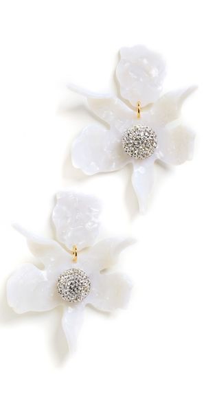 Lele Sadoughi Crystal Lily Earrings Mother of Pearl One Size