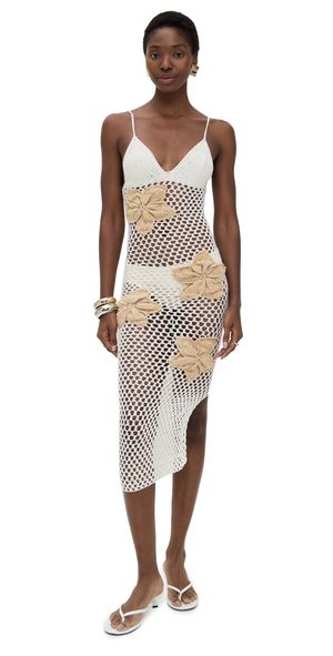 Bahia Maria Maxi Flora Dress Ivory L