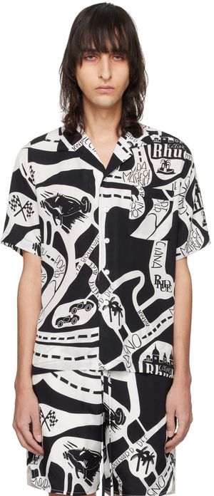 Rhude Black & White Strada Shirt