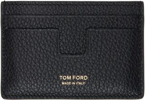 TOM FORD Black Grain Leather Classic Card Holder