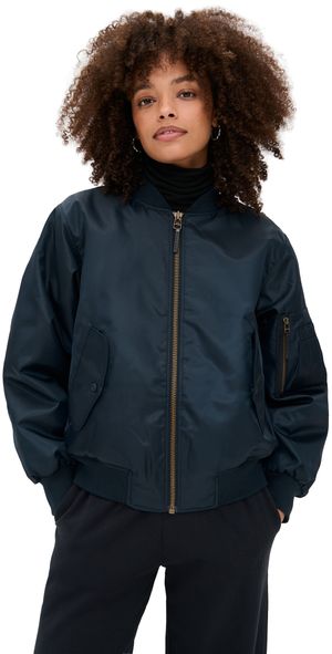 ANINE BING Leon Bomber Jacket Midnight Blue L