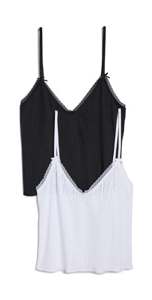 COUCOU The Cami 2 Pack White/Black M
