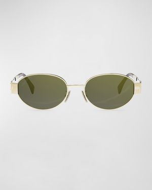 Triomphe Oval Metal Sunglasses
