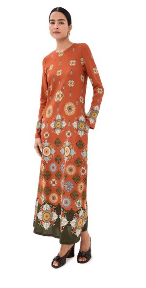 La DoubleJ Long Sleeve Swing Dress Nucleus Placee (Jersey) L