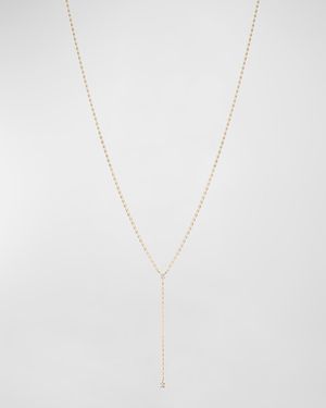 14K Yellow Gold Petite Nude Diamond Solo Lariat