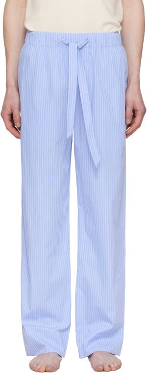 Tekla Blue Poplin Pyjama Pants