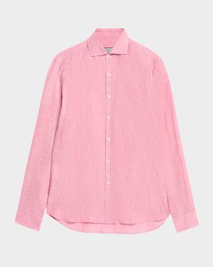 Men's Linen Casual Button-Down Shirt