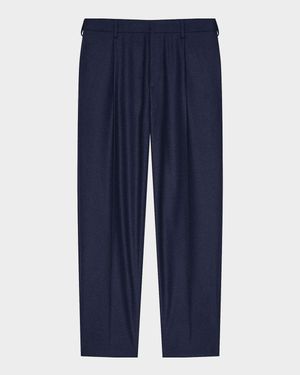 Men's Relaxed Wool-Blend Trousers