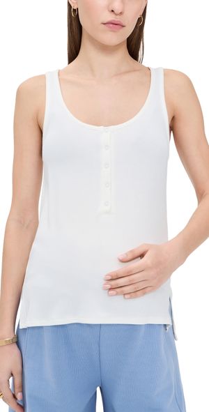 HATCH The Softest Rib Nursing Tank Ivory 2