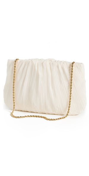 Loeffler Randall Brit Flat Pleated Pouch Pearl One Size