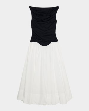 Cersei Drop-Waist Off-The-Shoulder Midi Dress