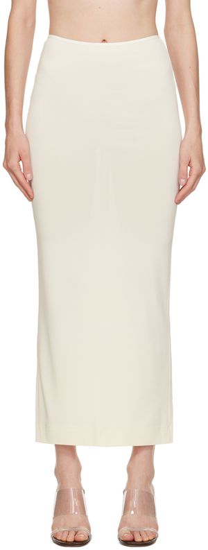 ÉTERNE Off-White Emma Maxi Skirt