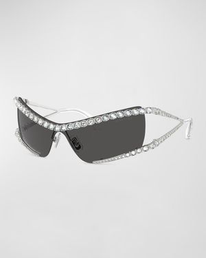 Crystal Metal Wrap Sunglasses