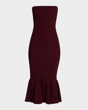 Blerina Strapless Sparkly Knit Midi Dress