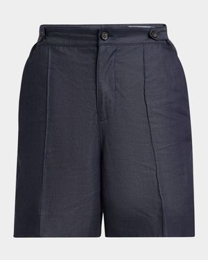 Men's Denim Pintuck Shorts