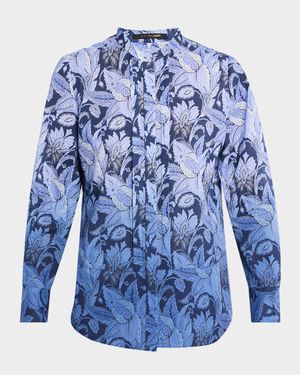 Napa Ombre Floral-Print Blouse