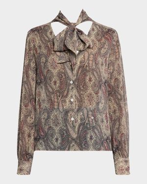The Paisley Silk Blouse