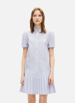 The Kooples - Robe courte col chemise rayures - Taille 40 - Bleu