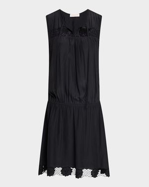 Irma Embroidered Drop-Waist Dress
