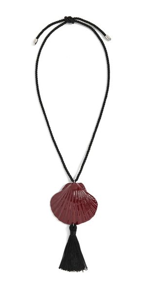 Julietta Pillar Necklace Burgundy/Black One Size