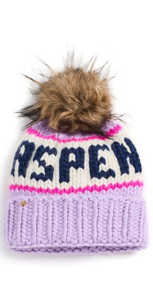 Lele Sadoughi The Aspen Beanie Lavender Multi One Size