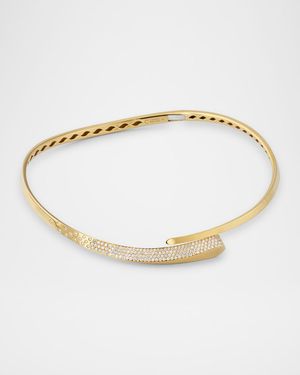 18K Yellow Gold Crivelli Diamond Choker Necklace